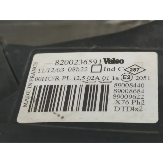 Faro Derecho para Renault Kangoo (F/Kc0)