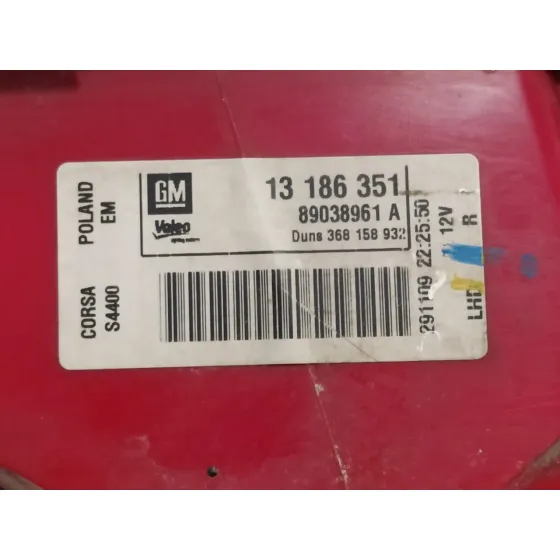 Piloto Trasero Derecho para Opel Corsa D