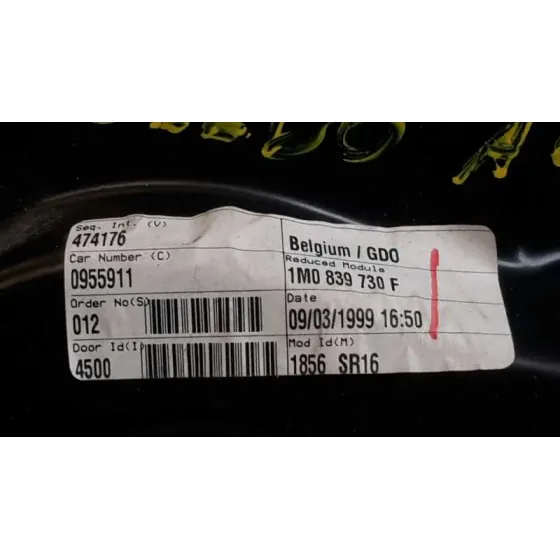 Elevalunas Trasero Derecho para Seat Toledo (1M2)