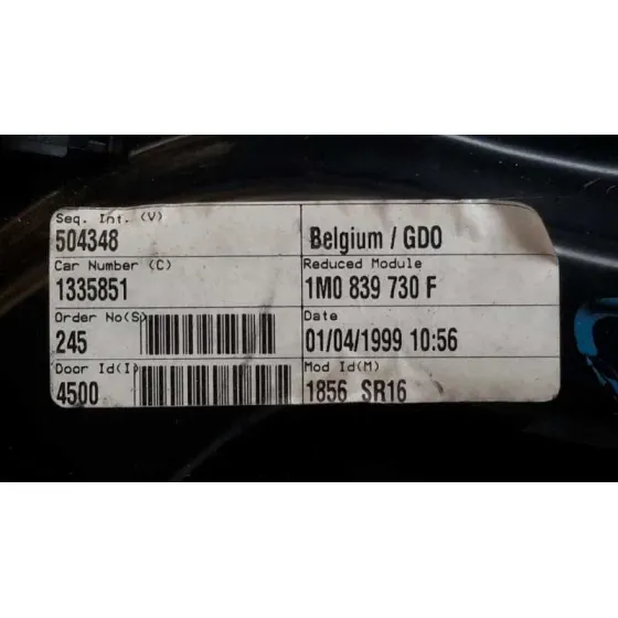 Elevalunas Trasero Derecho para Seat Toledo (1M2)