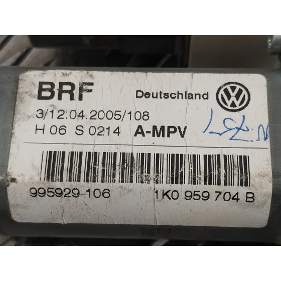 Motor Elevalunas Trasero Derecho para Volkswagen Touran (1T1)