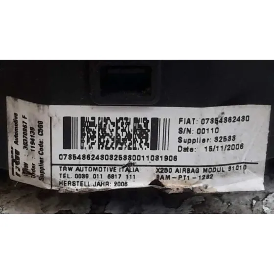 Airbag Delantero Izquierdo para Fiat Ducato Caja Cerrada 11 (Desde 03.02)