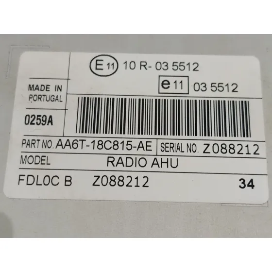 Sistema Audio / Radio Cd para Ford Fiesta (Cb1)