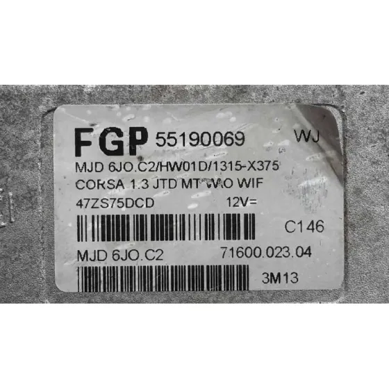 Centralita Motor Uce para Opel Corsa C