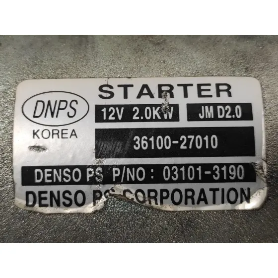 Motor Arranque para Kia Sportage