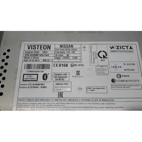 Sistema Audio / Radio Cd para Nissan Qashqai (J11)