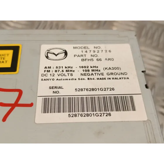 Sistema Audio / Radio Cd para Mazda 3 Lim. (Bl)