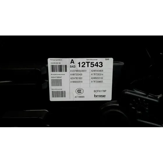Elevalunas Delantero Derecho para Mercedes-Benz Clase A (W176)