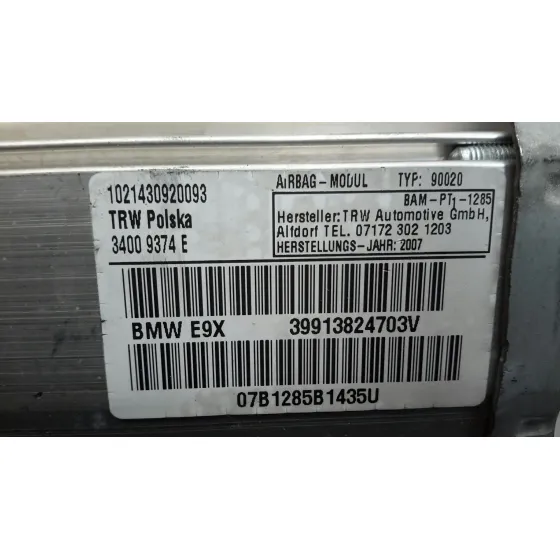 Airbag Delantero Derecho para Bmw Serie 3 Cabrio (E93)