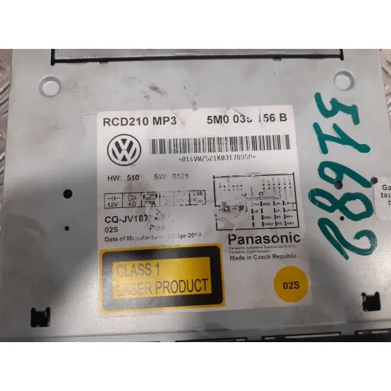 Sistema Audio / Radio Cd para Volkswagen Polo (6R1)
