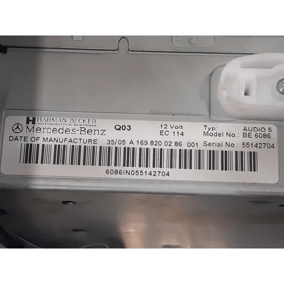 Sistema Audio / Radio Cd para Mercedes-Benz Clase B (W245)