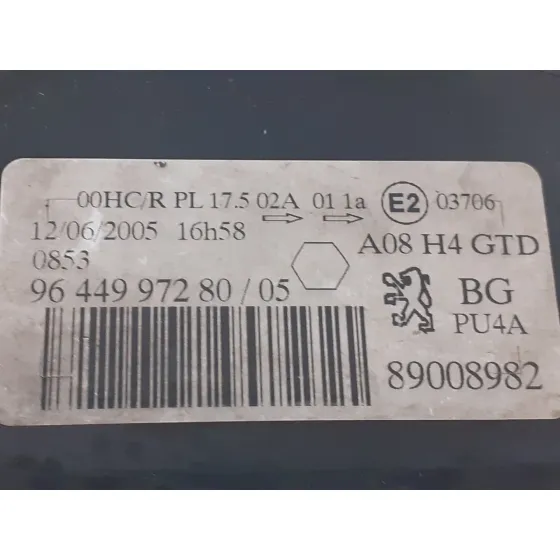 Faro Izquierdo para Peugeot 1007