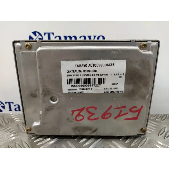 Centralita Motor Uce para Bmw Serie 7 (E65/E66)