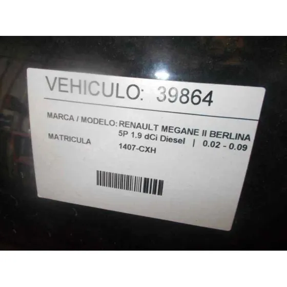 RENAULT MEGANE II BERLINA 5P '2004 1.9 DCI DIESEL NEGRO