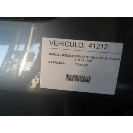 PEUGEOT 307 (S1) '2006 1.6 16V CAT PLATA