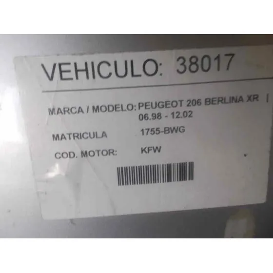 PEUGEOT 206 BERLINA '2002 XR PLATEADO