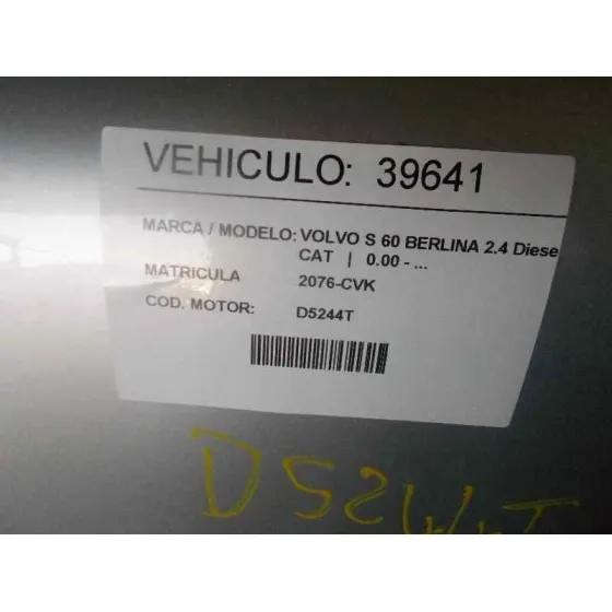 VOLVO S60 BERLINA '2004 2.4 DIESEL CAT PLATA