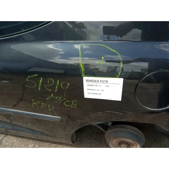 PEUGEOT 207 '2007 1.4 NEGRO