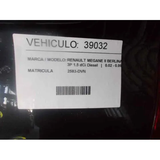 RENAULT MEGANE II BERLINA 3P '2006 1.5 DCI DIESEL NEGRO