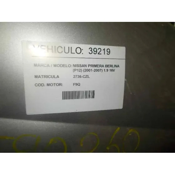 NISSAN PRIMERA BERLINA (P12) '2004 1.9 16V TURBODIESEL CAT PLATA
