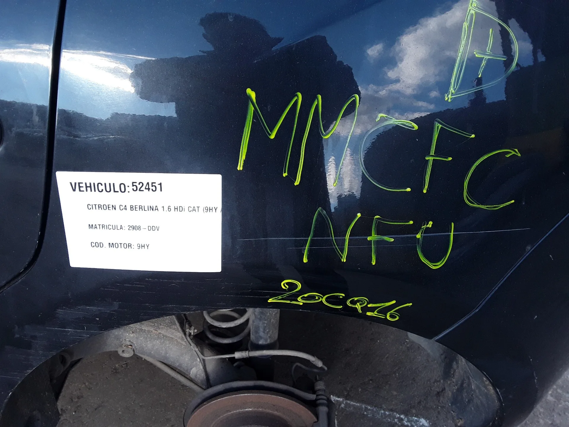 CITROEN C4 BERLINA '2004 1.6 HDI CAT (9HY / DV6TED4) NEGRO