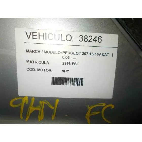 PEUGEOT 207 '2007 1.6 16V CAT PLATA