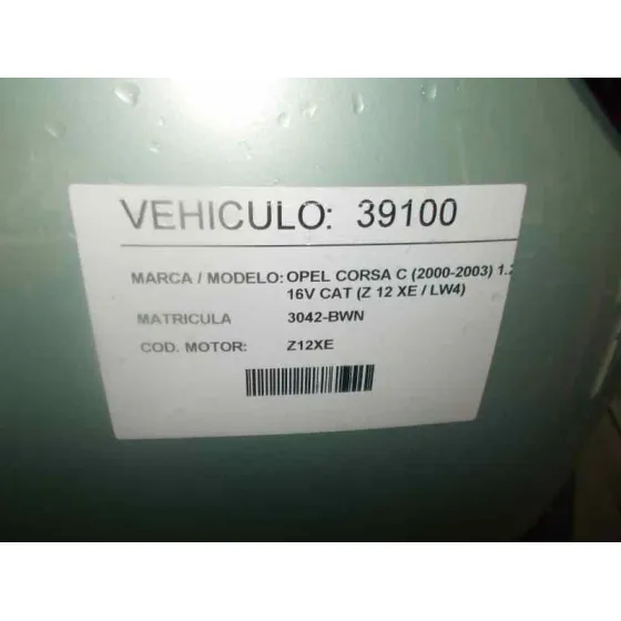 OPEL CORSA C '2002 1.2 16V CAT (Z 12 XE / LW4) VERDE
