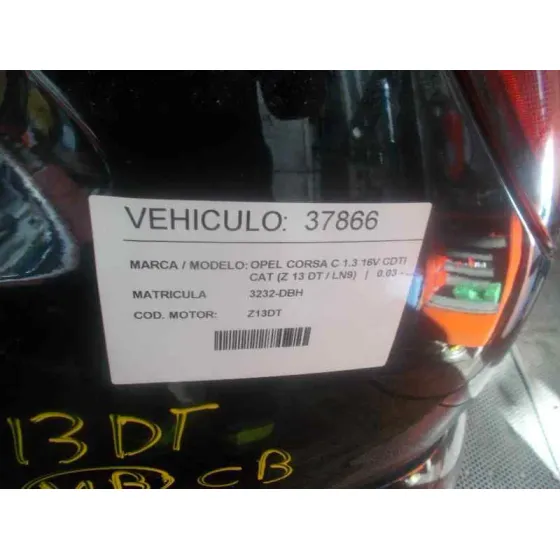 OPEL CORSA C '2004 1.3 16V CDTI CAT (Z 13 DT / LN9) NEGRO