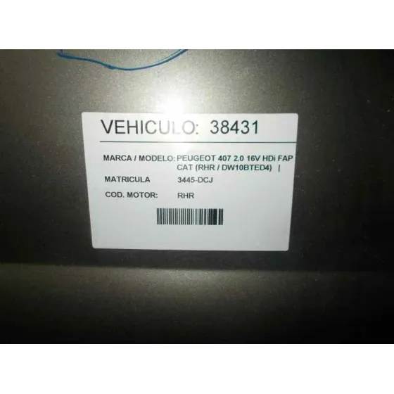 PEUGEOT 407 '2004 2.0 16V HDI FAP CAT (RHR / DW10BTED4) GRIS