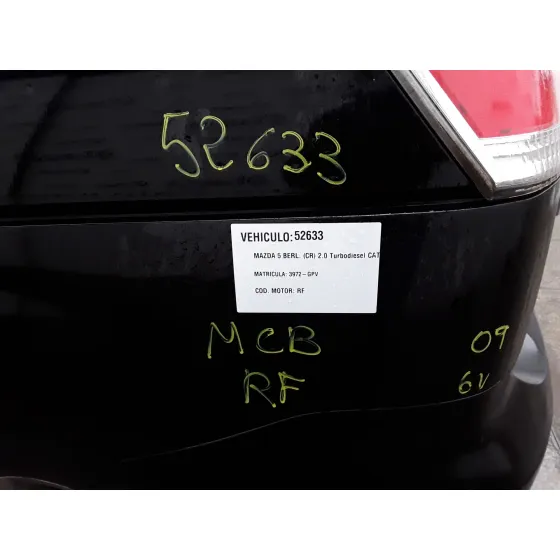 MAZDA 5 BERL. (CR) '2009 2.0 TURBODIESEL CAT NEGRO