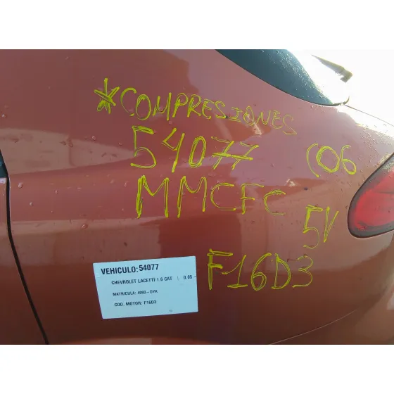 CHEVROLET LACETTI '2006 1.6 CAT NARANJA