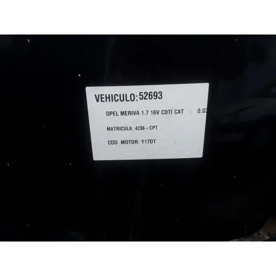 OPEL MERIVA '2003 1.7 16V CDTI CAT NEGRO