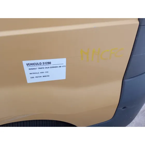 RENAULT TRAFIC CAJA CERRADA (AB 4.01) '2007 2.0 DCI DIESEL CAT AMARILLO