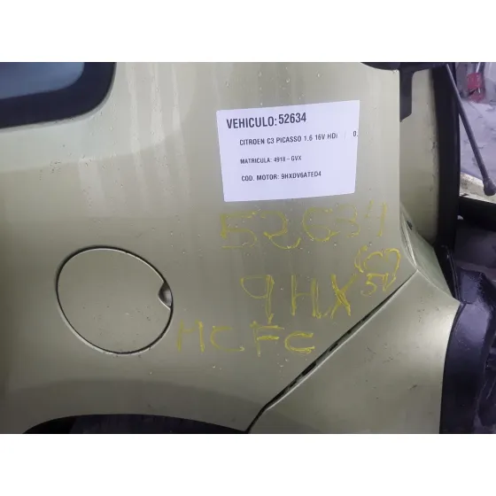 CITROEN C3 PICASSO '2010 1.6 16V HDI VERDE PISTACHO