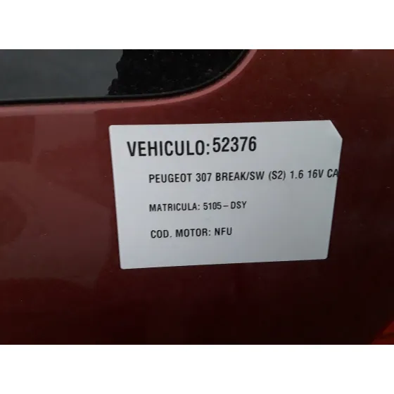 PEUGEOT 307 BREAK/SW (S2) '2005 1.6 16V CAT ROJO