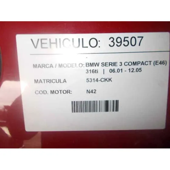 BMW SERIE 3 COMPACT (E46) '2003 1.8 16V ROJO