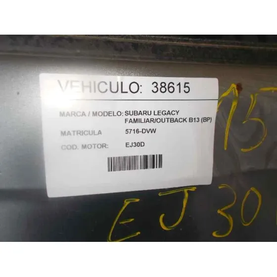 SUBARU LEGACY FAMILIAR/OUTBACK B13 (BP) '2006 3.0 CAT PLATA