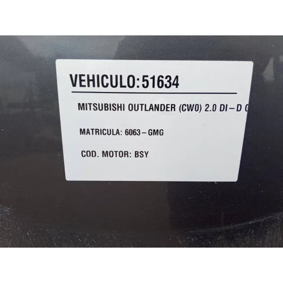 MITSUBISHI OUTLANDER (CW0) '2009 2.0 DI-D CAT GRIS QUEMADO