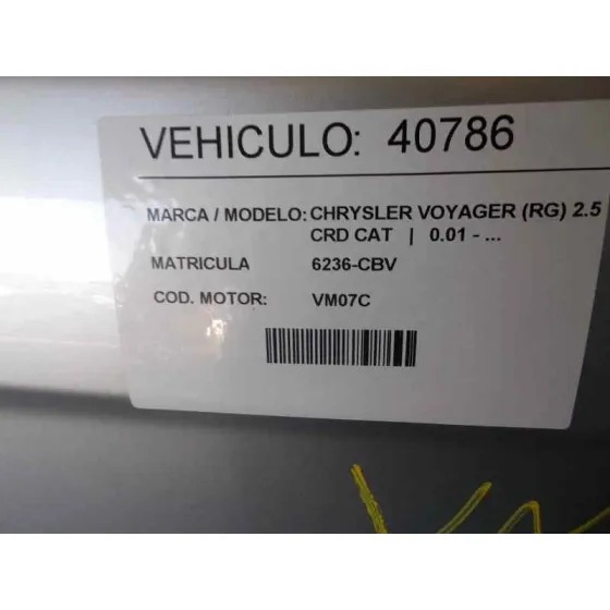 CHRYSLER VOYAGER (RG) '2002 2.5 CRD CAT PLATA