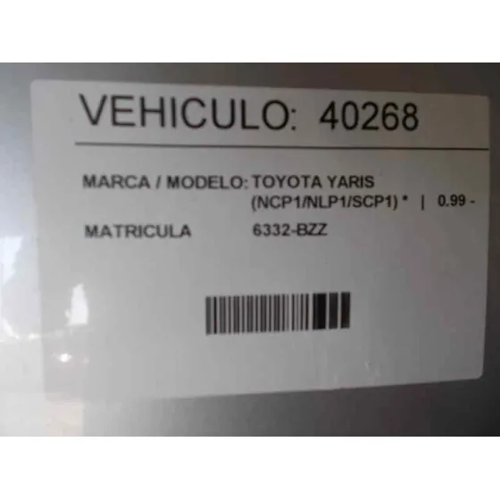 TOYOTA YARIS (NCP1/NLP1/SCP1) '2002 * PLATA