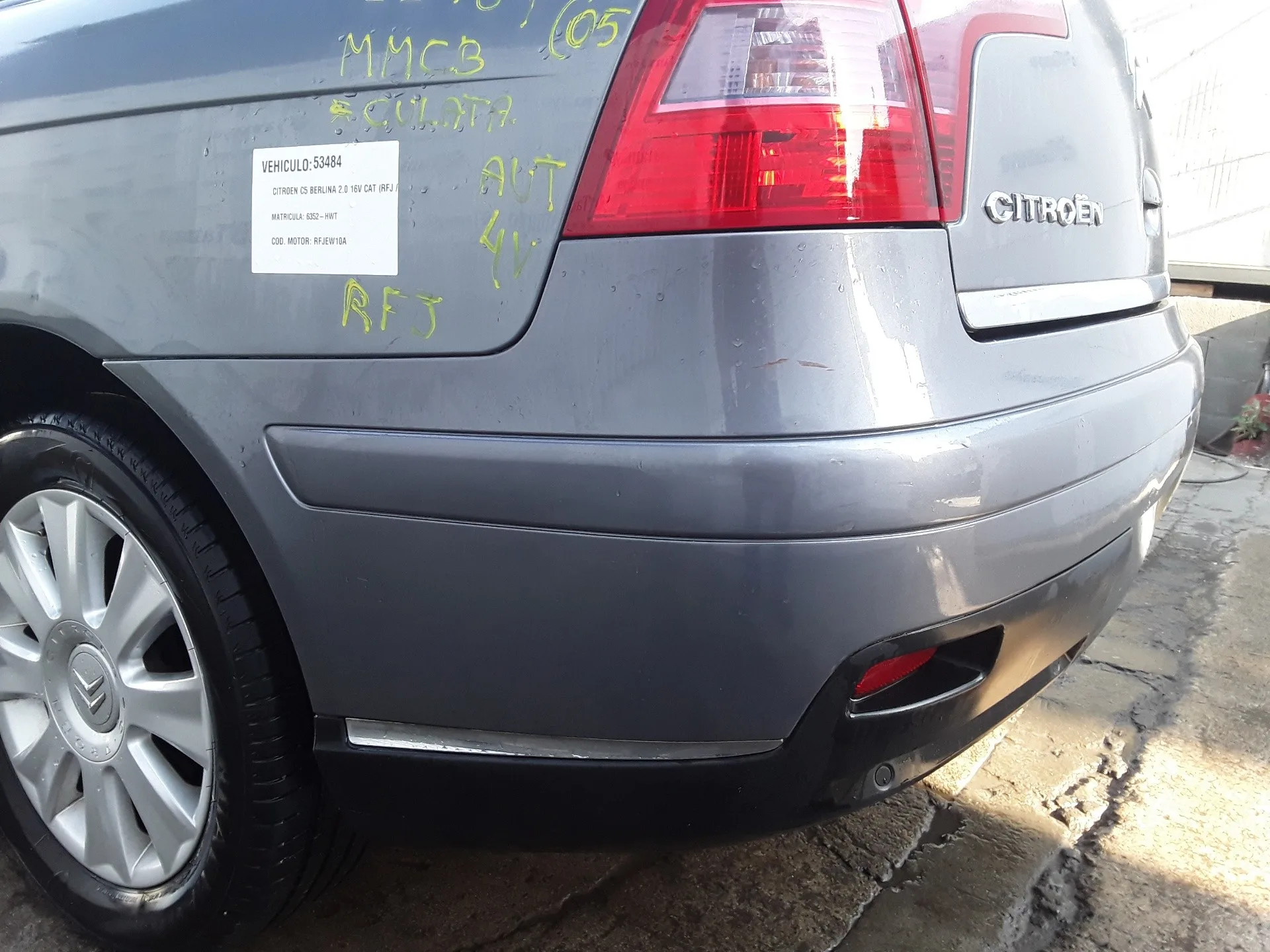 CITROEN C5 BERLINA '2005 2.0 16V CAT (RFJ / EW10A) GRIS