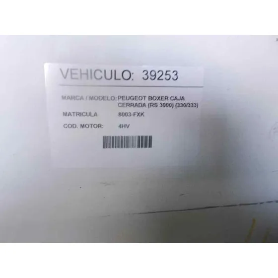 PEUGEOT BOXER CAJA CERRADA (RS 3000) (330/333) 2007 ->) '2007 2.2 HDI CAT BLANCO