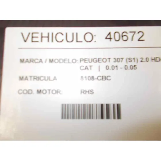 PEUGEOT 307 (S1) '2002 2.0 HDI FAP CAT LILA