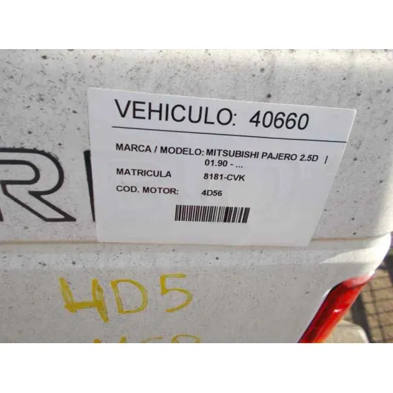 MITSUBISHI PAJERO '2004 2.5D BLANCO