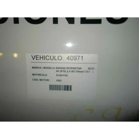 NISSAN INTERSTAR MOD. 04 (X70) '2006 2.5 DCI DIESEL CAT BLANCO