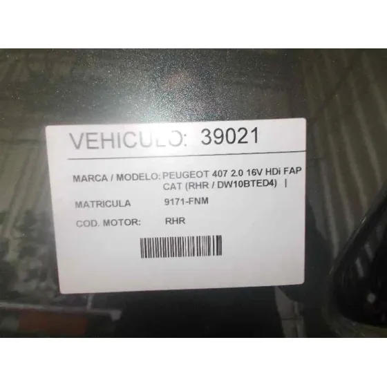 PEUGEOT 407 '2007 2.0 16V HDI FAP CAT (RHR / DW10BTED4) VERDE