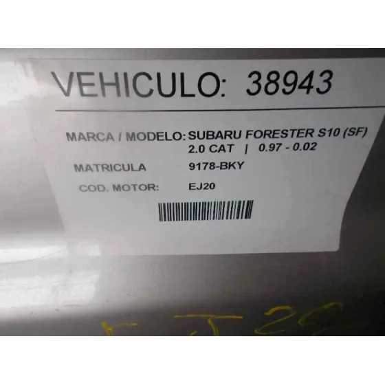 SUBARU FORESTER S10 (SF) '2001 2.0 CAT PLATA