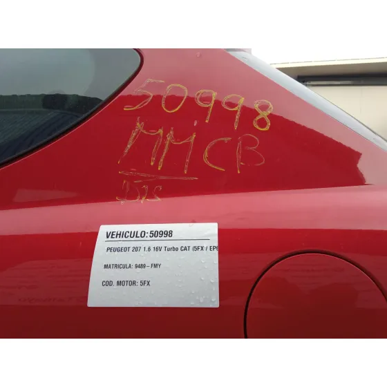 PEUGEOT 207 '2007 1.6 16V TURBO CAT (5FX / EP6DT) ROJO