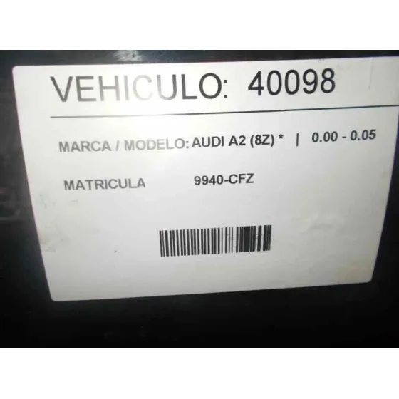 AUDI A2 (8Z) '2003 1.6 16V FSI CAT (BAD) NEGRO