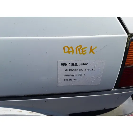 VOLKSWAGEN GOLF II (191/193) '1987 * BLANCO
